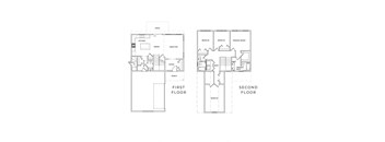 the first and second floor floor plans of a house