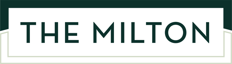 A dark green background with a lighter green wavy line at the bottom.