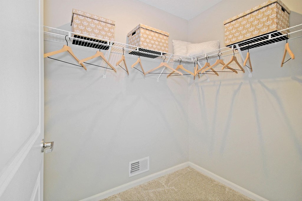 our spacious closets are stocked with comforters and pillows for you to