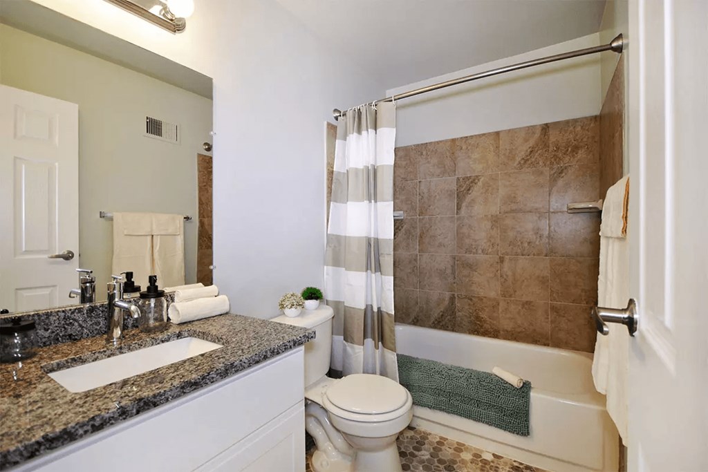 bathroom with sink toilet and shower