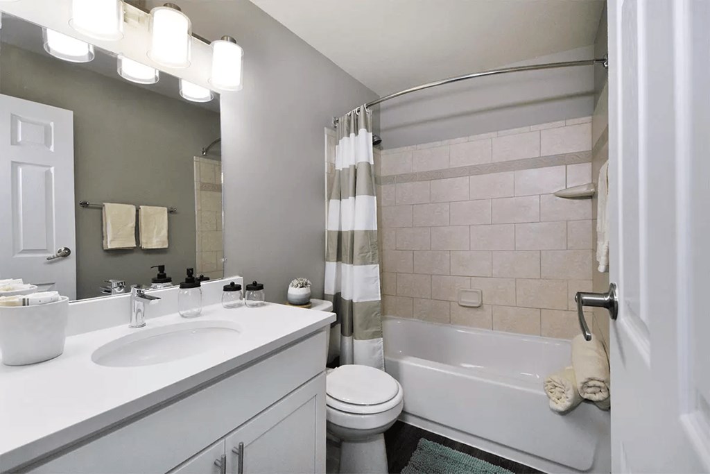 a bathroom with a sink toilet and a bath tub