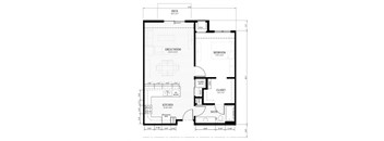 the floor plan of the second level of the house showcasing the closet and the bedroom