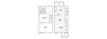 A floor plan of a two-story home with a first floor and second floor.