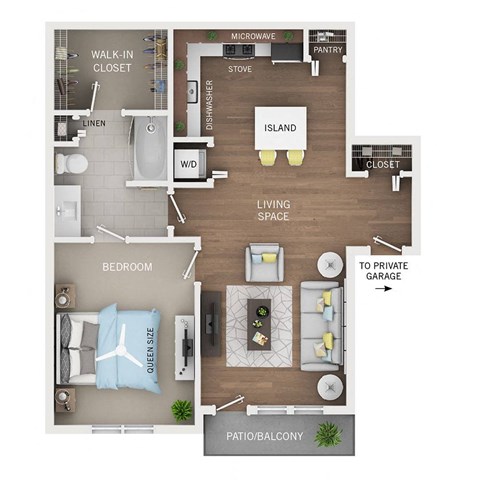 the cyprus floor plan  1 bedroom  1190 sq ft