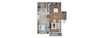 the cyprus floor plan  1 bedroom  1190 sq ft
