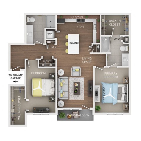 a 1 bedroom floor plan  the residences at
