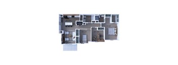 A floor plan of a house with labeled rooms and dimensions.