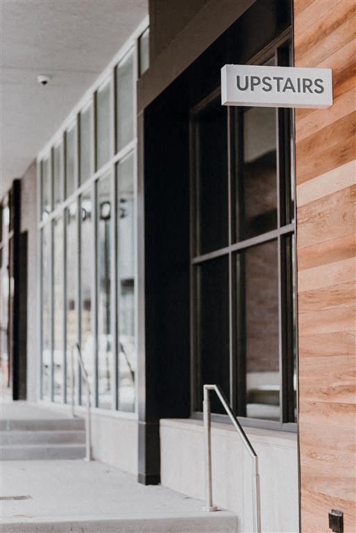 a sign that is on the side of a building