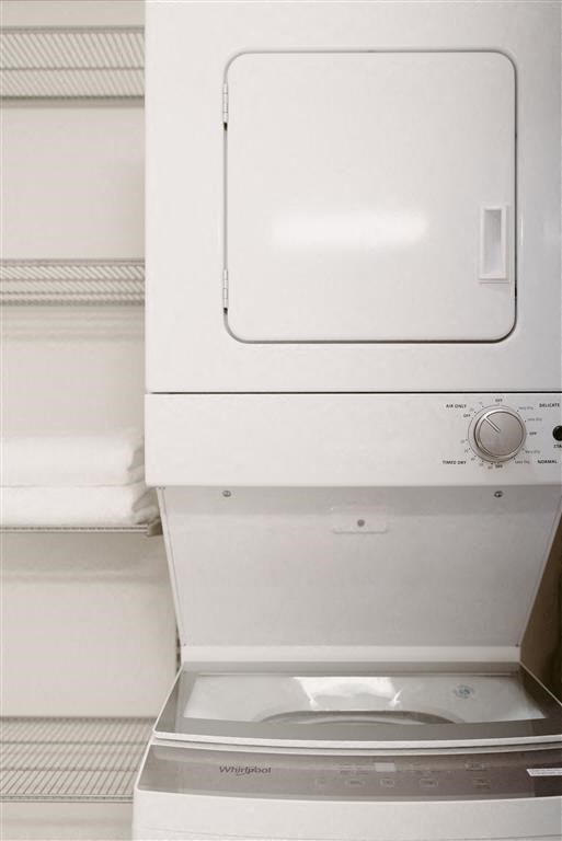 a white washer and dryer in a room