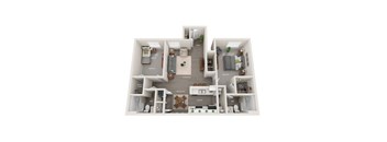 a 3d drawing of a floor plan of a house