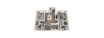 a 3d drawing of a floor plan of a house