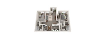 a 3d drawing of a floor plan of a house