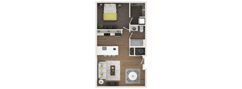 1 bed 1 bath apartment floor plan