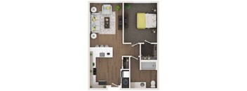 1 bed 1 bath apartment floor plan