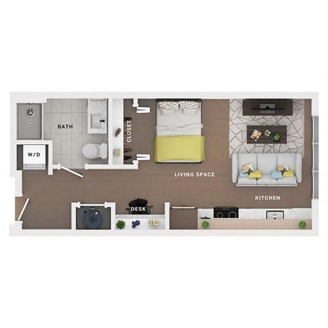 studio apartment floor plan