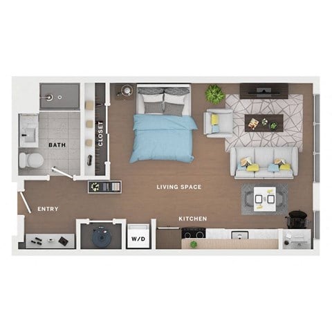 studio apartment floor plan