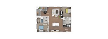2 bed 2 bath apartment floor plan
