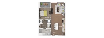 1 bed 1 bath apartment floor plan