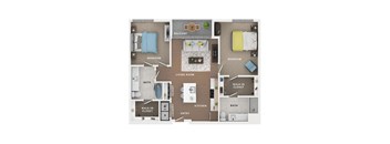 2 bed 2 bath apartment floor plan