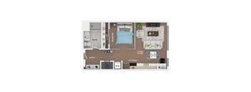 studio apartment floor plan