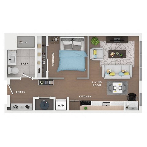 studio apartment floor plan