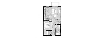 1 bed 1 bath apartment floor plan