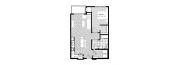 1 bed 1 bath apartment floor plan