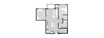1 bed 1 bath apartment floor plan