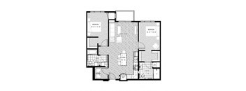 2 bed 2 bath apartment floor plan