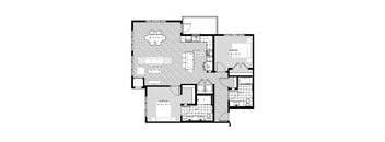 2 bed 2 bath apartment floor plan