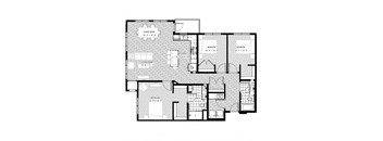 3 bed 2 bath apartment floor plan