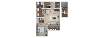 1 bed 1 bath apartment floor plan