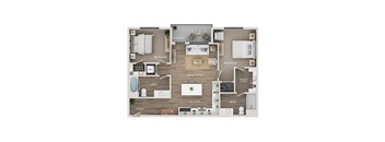 A floor plan of a house with labeled rooms such as Bath, Kitchen, Living Room, Bedroom, Balcony, and Entry.