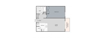 1 bed 1 bath apartment floor plan