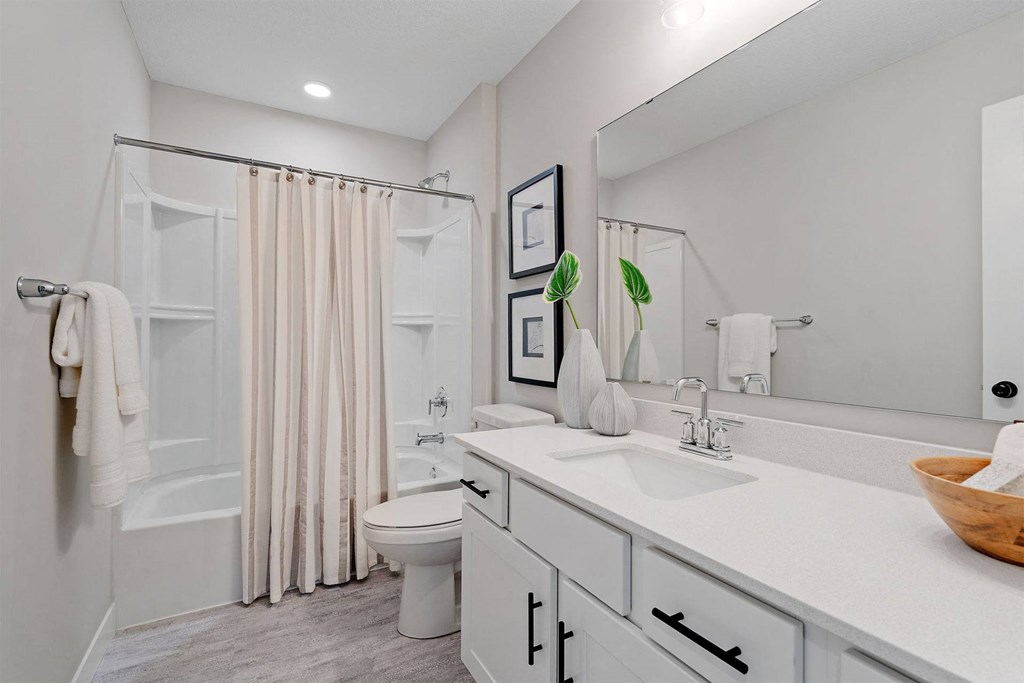 a bathroom with a shower and a sink and a toilet