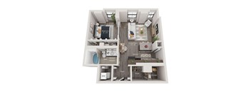 1 bed 1 bath apartment floor plan