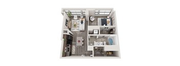 1 bed 1 bath apartment floor plan
