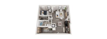1 bed 1 bath apartment floor plan