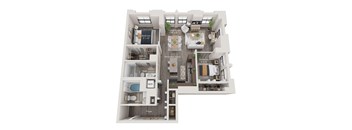 2 bed 2 bath apartment floor plan