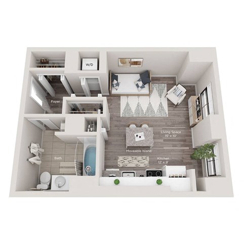 studio apartment floor plan