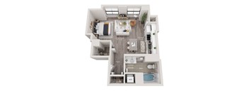studio apartment floor plan