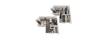 1 bed 1 bath apartment floor plan