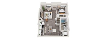 1 bed 1 bath apartment floor plan
