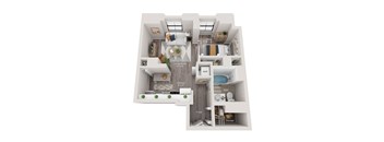 1 bed 1 bath apartment floor plan