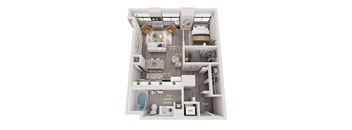 1 bed 1 bath apartment floor plan