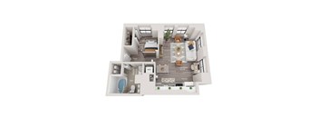 1 bed 1 bath apartment floor plan