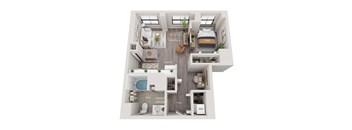 1 bed 1 bath apartment floor plan