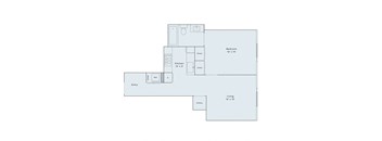 1 bed 1 bath floor plan