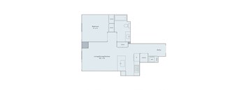 1 bed 1 bath floor plan