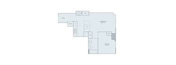 1 bed 1 bath floor plan
